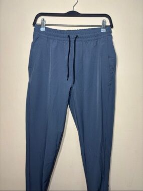 Men's Casual Drawstring Joggers in Slate Blue